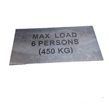 Max load plate 6 persons