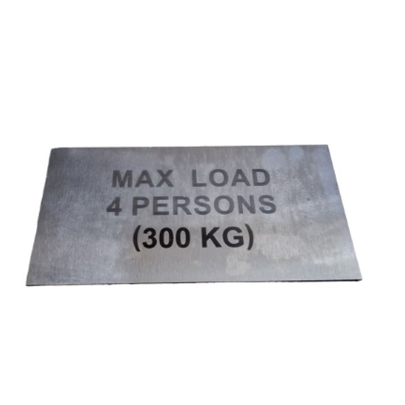 Max load plate 4 persons