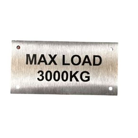 Max load plate 3000 KG