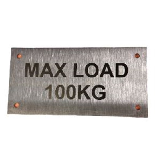 Max load plate 100 KG